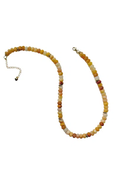 Little Sky Stone Veronica Beaded Yellow Necklace In Multi