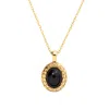 Little Sky Stone Women's Black Snake Onyx Necklace