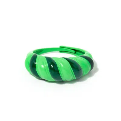 Little Sky Stone Women's Emerald Green Croissant Ring