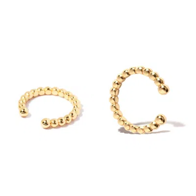 Little Sky Stone Women's Gold Beaded Ear Cuffs