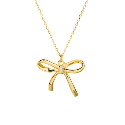 Little Sky Stone Women's Gold Bow Necklace