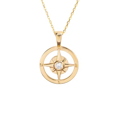 Little Sky Stone Women's Gold Compass Necklace