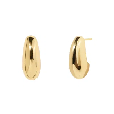 Little Sky Stone Women's Gold Droplet Dome Earrings