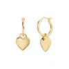 Little Sky Stone Women's Gold Freya Puffed Heart Drop Earrings