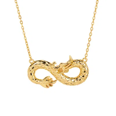 Little Sky Stone Women's Gold Infinity Dragon Necklace