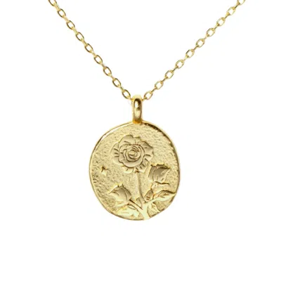 Little Sky Stone Women's Gold Rose June Birth Flower Necklace