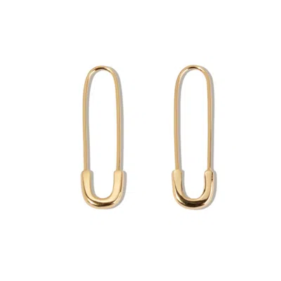 Little Sky Stone Women's Gold Safety Pin Earrings
