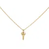 Little Sky Stone Women's Gold Tiny Key Pendant Necklace
