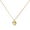Little Sky Stone Women's Puffed Heart Gold Plated Necklace In Gold