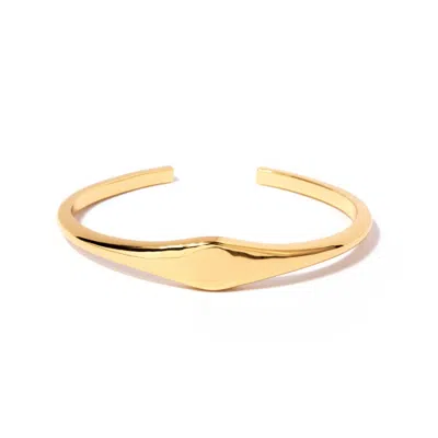 Little Sky Stone Women's Signet Gold Cuff Bracelet