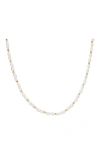Little Sky Stone Zera Pearl Choker Necklace In Multi