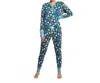 Little Sleepies Women's Hanukkah Bamboo Pajama Set In Blue Multi In Multi