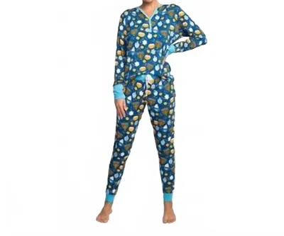 Little Sleepies Women's Hanukkah Bamboo Pajama Set In Blue Multi