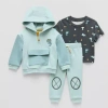 Little Stitch Dinosaur Baby Boys 3-pc. Pant Set In Blue