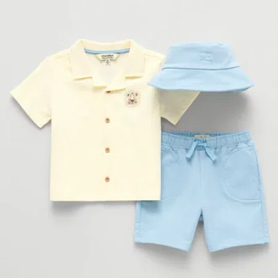 Little Stitch Babies' Toddler Boys 2-pc. Short Set In White