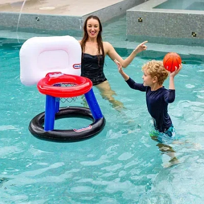 Little Tikes Giant Splash N Fun Inflatable Floating Basketball In Multi