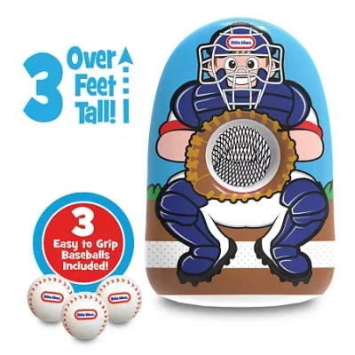 Little Tikes Jumbo Inflatable Baseball Trainer 4-pc. Sports Game In Transparent