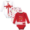 Little Treasure 3pk Long Sleeve Bodysuits In Multi
