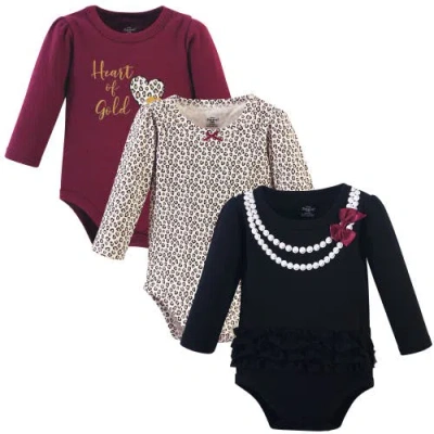 Little Treasure Babies'  3pk Long Sleeve Bodysuits In Multi