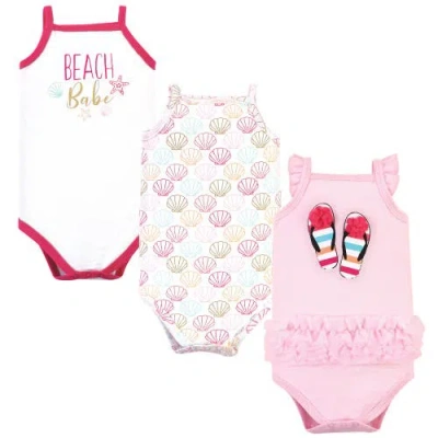 Little Treasure Babies'  3pk Sleeveless Bodysuits In Multi