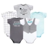 Little Treasure 5pk Bodysuits In Multi