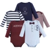 Little Treasure Babies'  5pk Long Sleeve Bodysuits In Multi