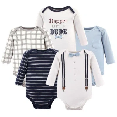 Little Treasure Babies'  5pk Long Sleeve Bodysuits In Multi