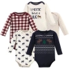 Little Treasure Babies'  5pk Long Sleeve Bodysuits In White