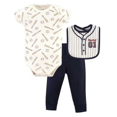 Little Treasure Babies'  Bodysuit, Pant And Bib In White