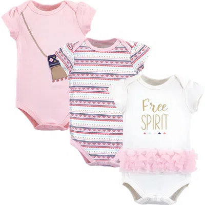 Little Treasure Babies'  Breathable Cotton Bodysuits In Pink