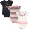 Little Treasure Babies'  Breathable Cotton Bodysuits In Multi
