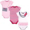 Little Treasure Breathable Cotton Bodysuits In Multi