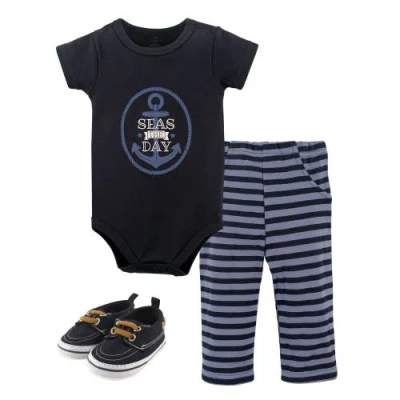Little Treasure Babies'  Cozy Cotton Outfit Collection In Blue