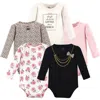 Little Treasure Babies'  Essential 5-pack Long-sleeve Bodysuits In Multi