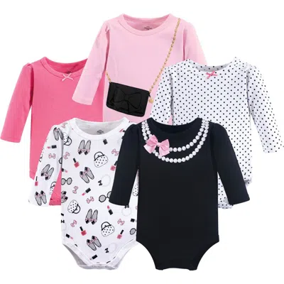 Little Treasure Babies'  Essential 5-pack Long-sleeve Bodysuits In Multi
