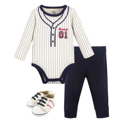 Little Treasure Babies'  Long Sleeve Bodysuit, Pants And Shoe In Multi