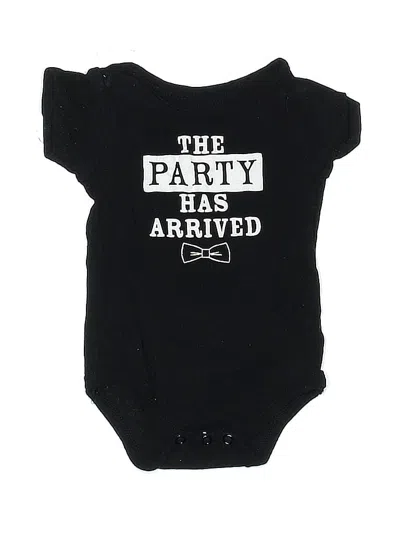 Pre-owned Little Treasure Babies' Short Sleeve Onesie In Black