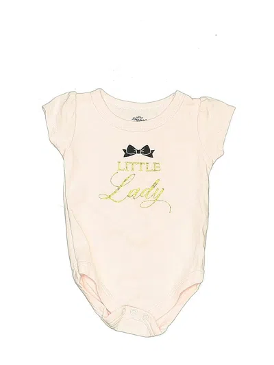 Pre-owned Little Treasure Babies' Short Sleeve Onesie In Gold