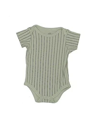 Pre-owned Little Treasure Babies' Short Sleeve Onesie In Green