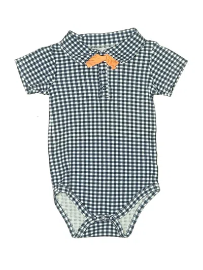 Pre-owned Little Treasure Babies' Short Sleeve Top Blue Collared Neckline Tops