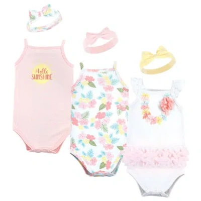 Little Treasure Babies'  Sleeveless Bodysuit And Headband Set In Multi