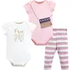 Little Treasure Babies'  Soft Cotton Two-piece Outfit Bodysuit & Pants