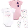 Little Treasure Babies'  Soft Cotton Two-piece Outfit Bodysuit & Pants In Multi