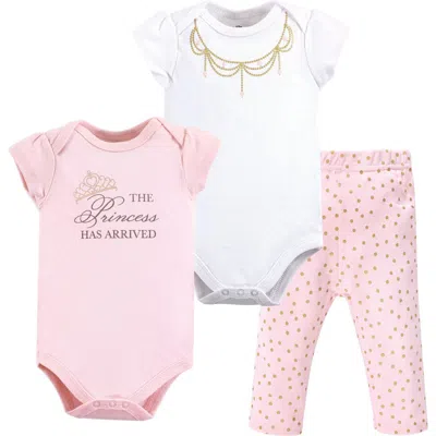 Little Treasure Babies'  Soft Cotton Two-piece Outfit Bodysuit & Pants In Pink