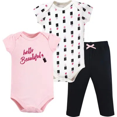 Little Treasure Babies'  Soft Cotton Two-piece Outfit Bodysuit & Pants In Multi