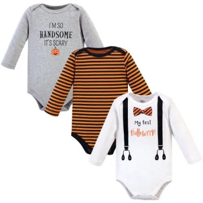 Little Treasure Babies'  Triple Pack Long-sleeve Infant Bodysuits In Multi