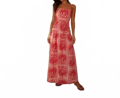Little Trendy Summer Beach Floral Halter Neck Dress In Purple