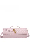 Little Trendy Willow Leather Clutch In Pink In Pink