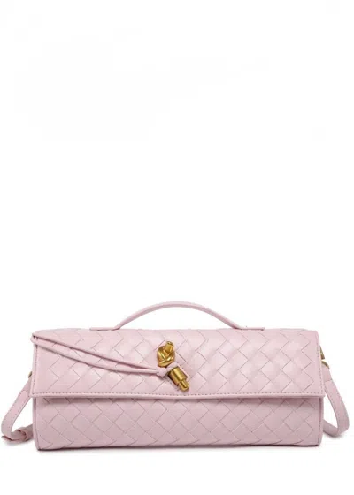 Little Trendy Willow Leather Clutch In Pink
