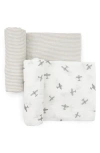Little Unicorn 2-pack Organic Cotton Muslin Swaddle Blanket In White